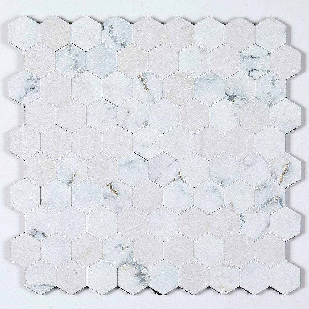 Junips | Modern Tile-Peel & Stick Metal Mosaic Tile Hexagon Peel & Stick Subway Tile