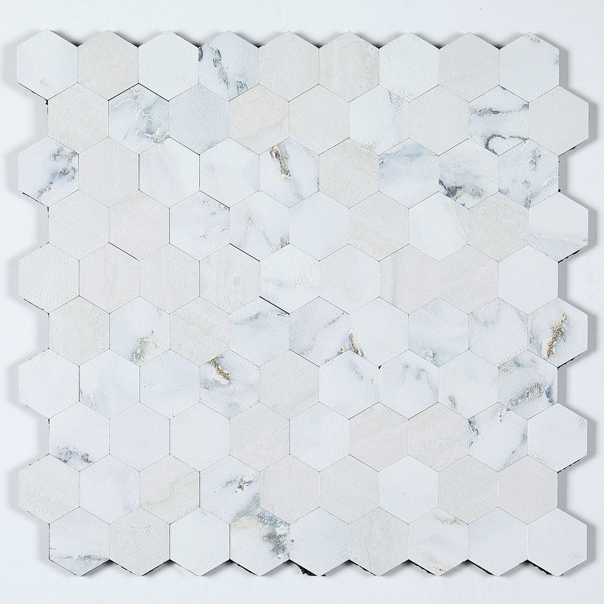 Junips | Modern Tile-Peel & Stick Metal Mosaic Tile Hexagon Peel & Stick Subway Tile