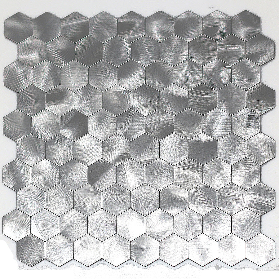 Junips | Modern Tile-Peel & Stick Metal Mosaic Tile Hexagon Peel & Stick Subway Tile