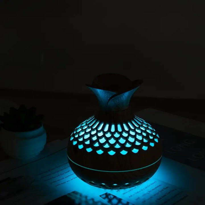 Junips | Aromatherapy air humidifier with LED – Diffuser in wood look & night light