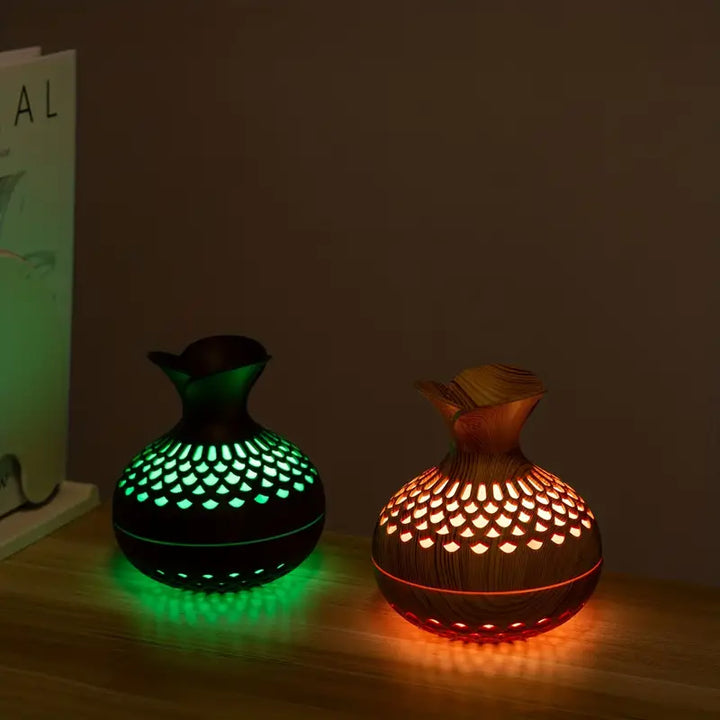 Junips | Aromatherapy air humidifier with LED – Diffuser in wood look & night light