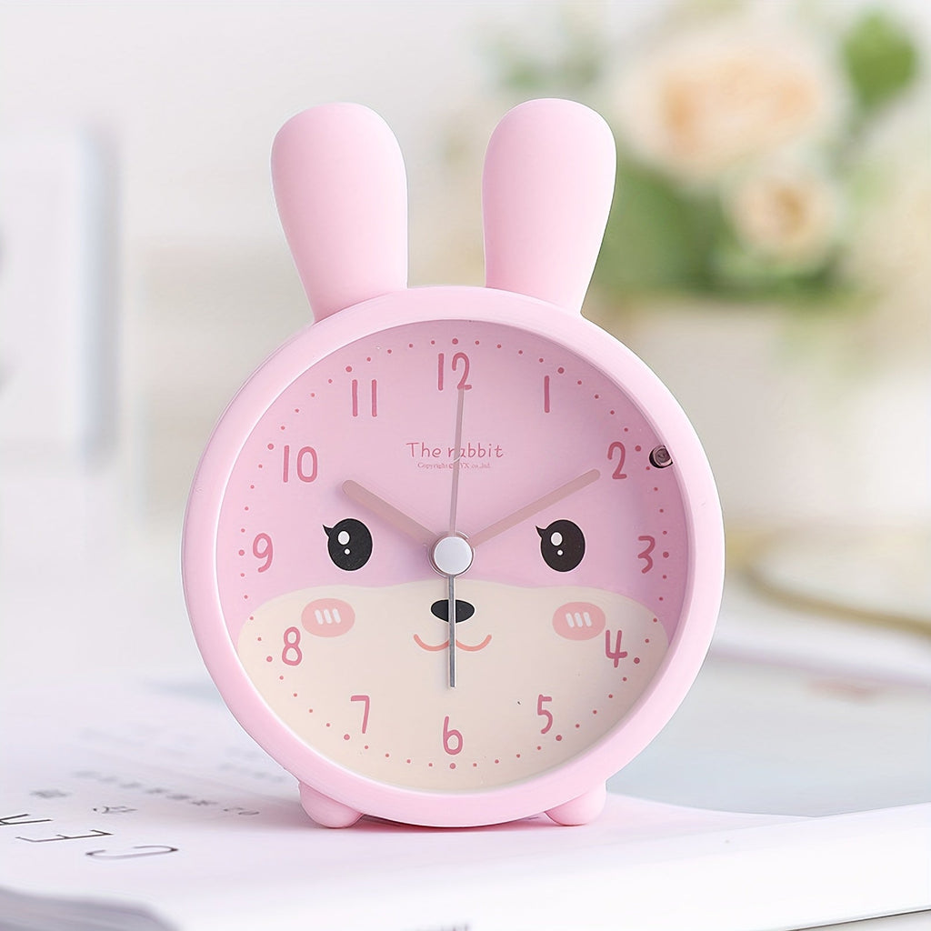 Junips | Children's Alarm Clock with Night Light – Quiet, Rabbit Pattern & Compact Design