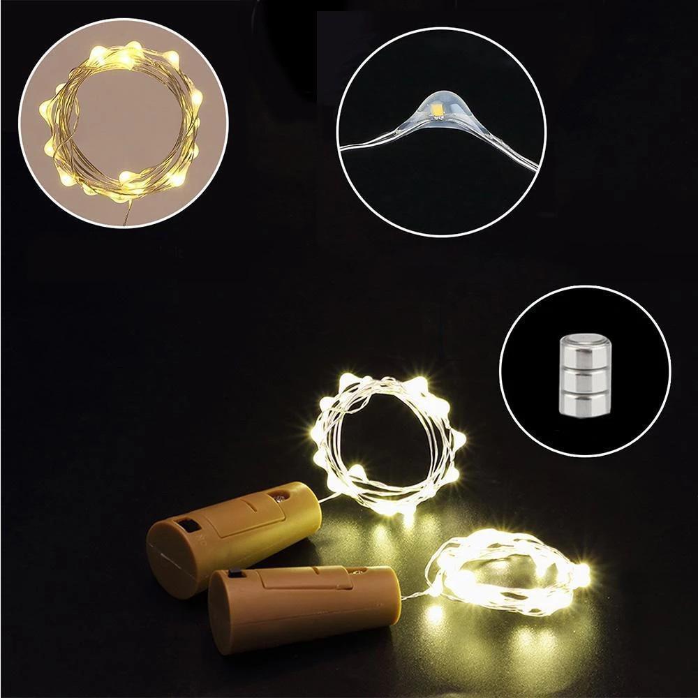 Junips | LED Wine Bottle Lamps Cork Night Light DIY Decoration Lift - 5/10 PCS