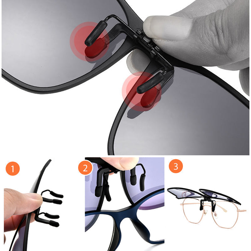Junips | New polarized clip-on folding sunglasses