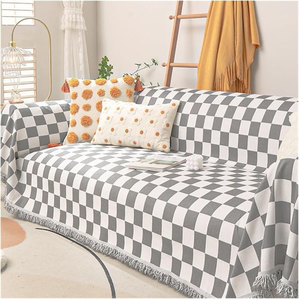 Junips | Checkerboard Anti-Scratch Sofa Cover