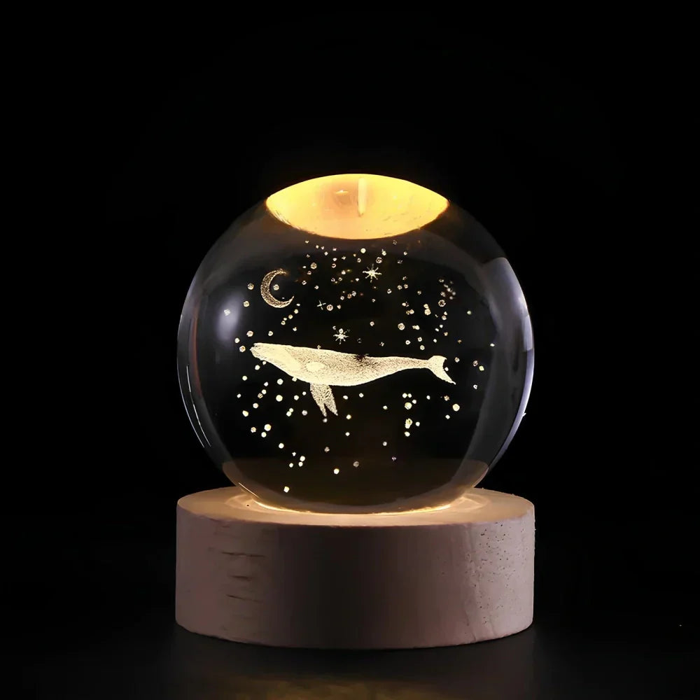 Junips | LED Night Light with 3D Crystal Sphere