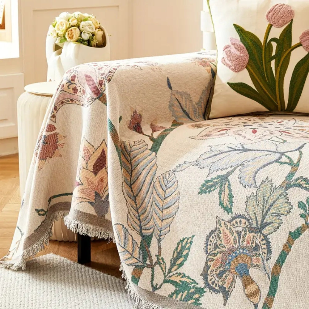 Junips | Amara Floral Reversible Sofa Cover