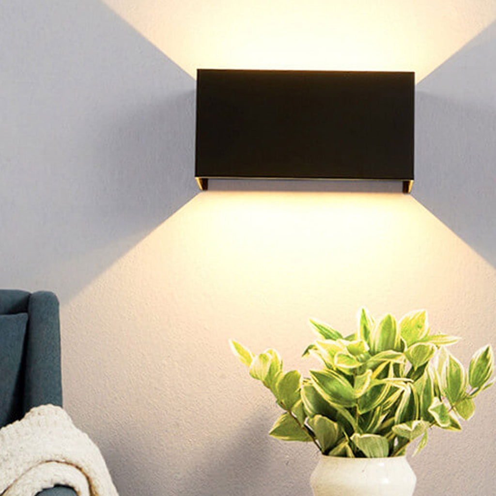 Junips | Modern waterproof rectangular LED wall light for outdoor use with up and down lighting