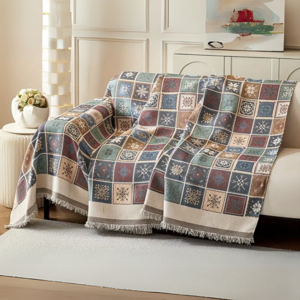 Junips | Geneva Boho Knitted Sofa Cover