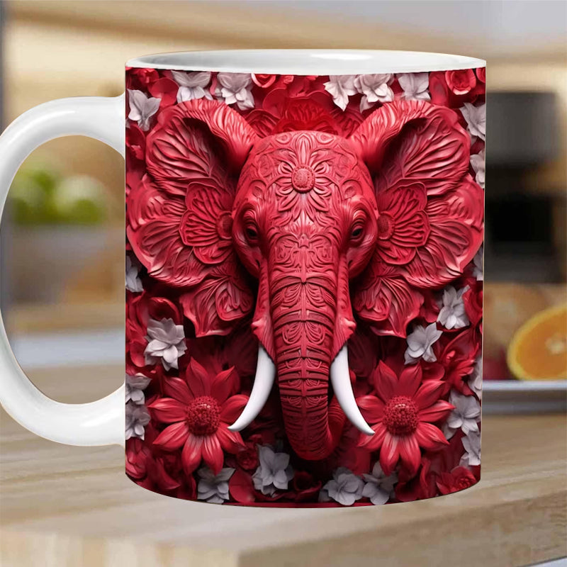 Junips | 3D Elephant Flower Mug