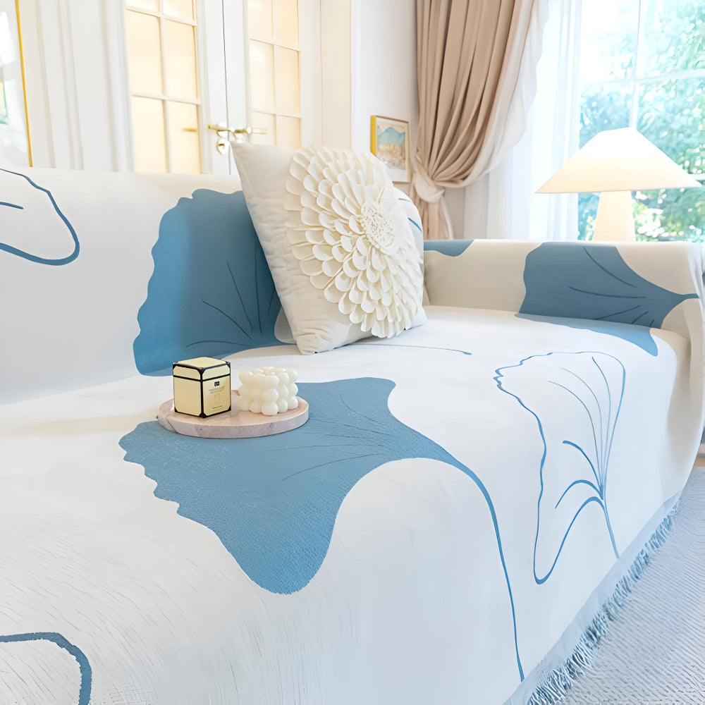 Junips | Pastoral Style Ginkgo Leaf Sofa Cover