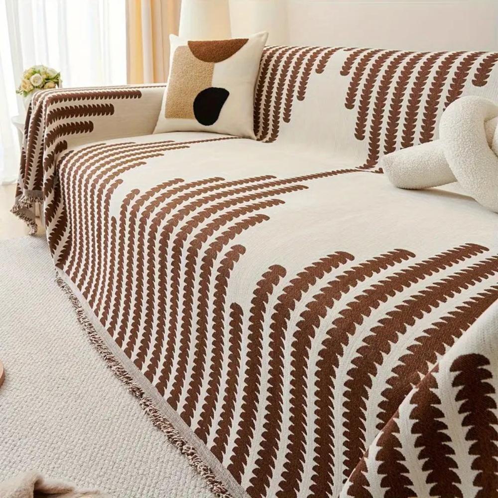 Junips | Modern Monochrome Fern Sofa Cover