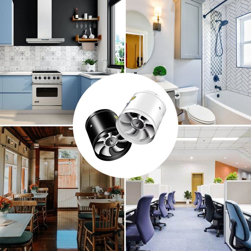 Junips | Powerful Quiet Exhaust Fan – Improve air quality and remove smoke and odors for kitchen and office