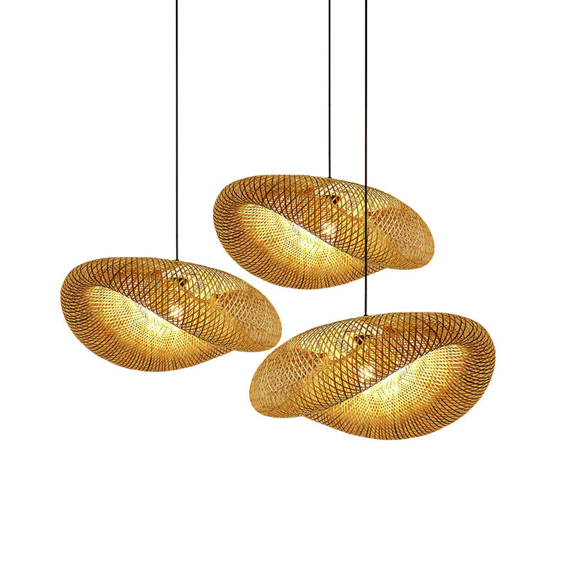 Junips | Rattan Woven Bamboo - Pendant Light - Led - Light