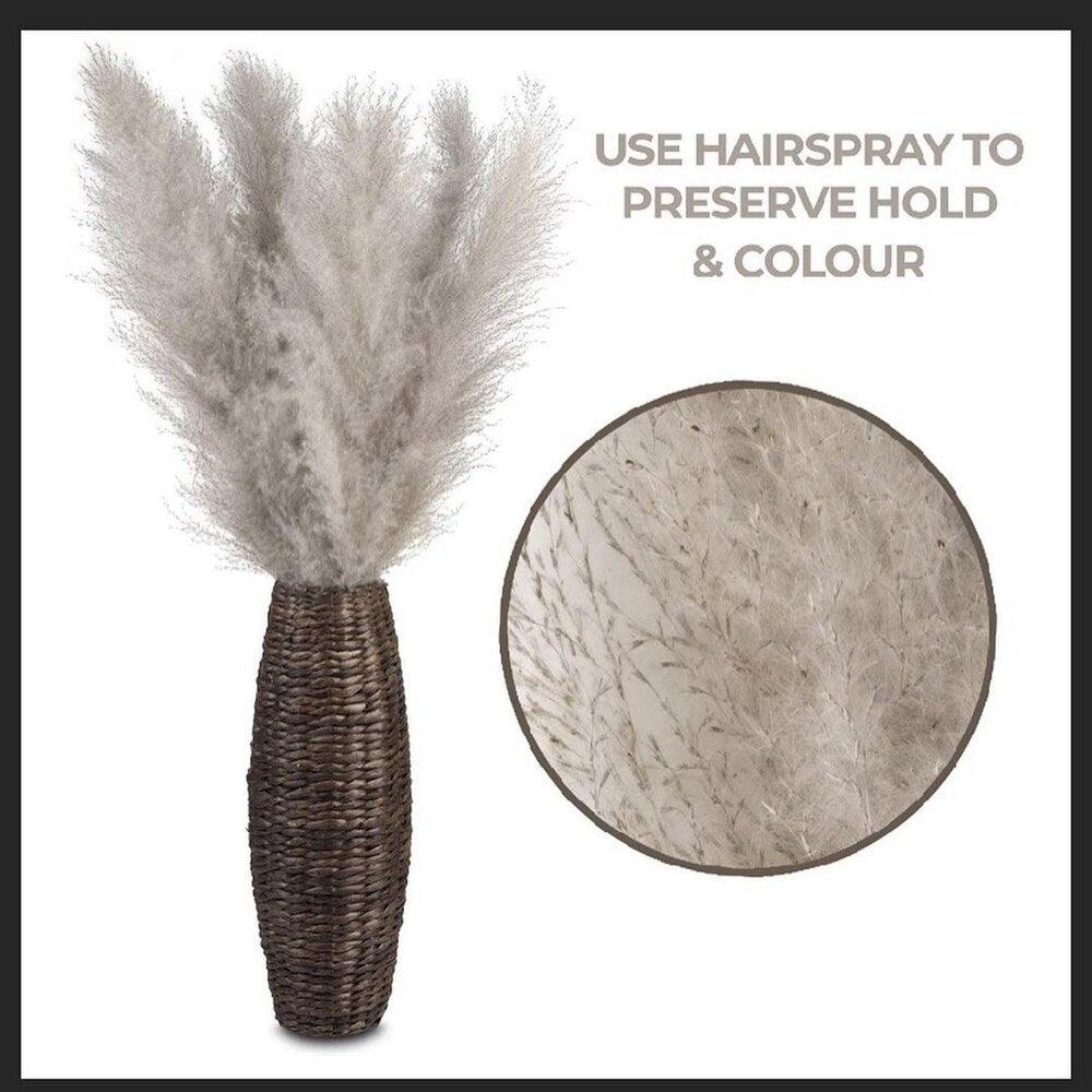 Junips | 80 cm natural, real dried pampas grass bouquet (white / beige / gray) │ fluffy feather for modern boho home decor