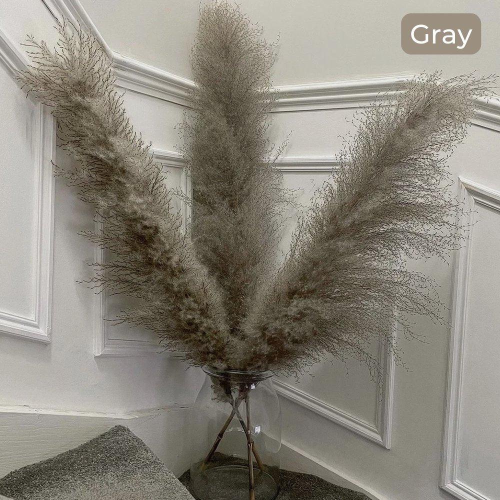 Junips | 80 cm natural, real dried pampas grass bouquet (white / beige / gray) │ fluffy feather for modern boho home decor