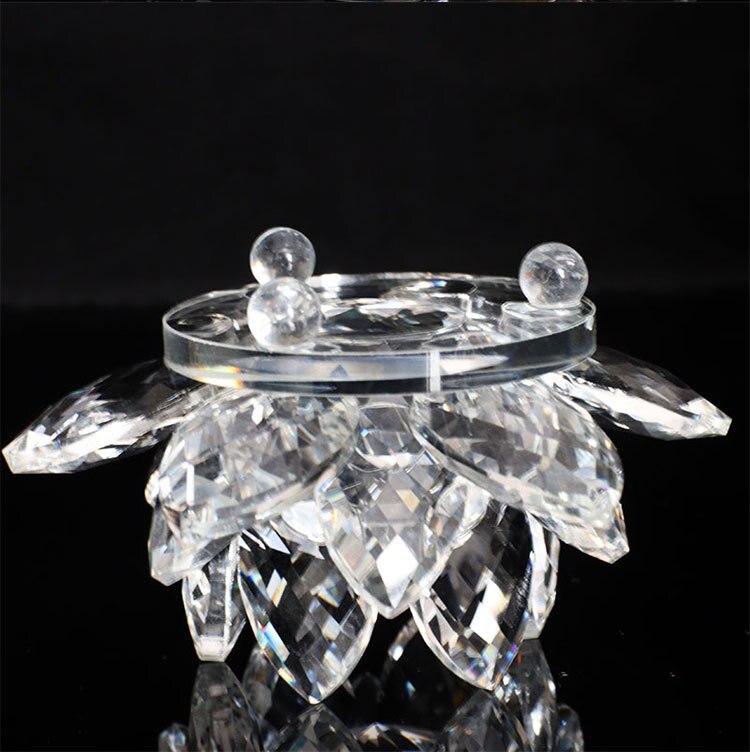 Junips | 80Mm Quartz Crystals Lotus Flower Crafts Glass Fengshui Ornaments Healing Crystals Home Party Wicca Decor Yoga Gifts Souvenir