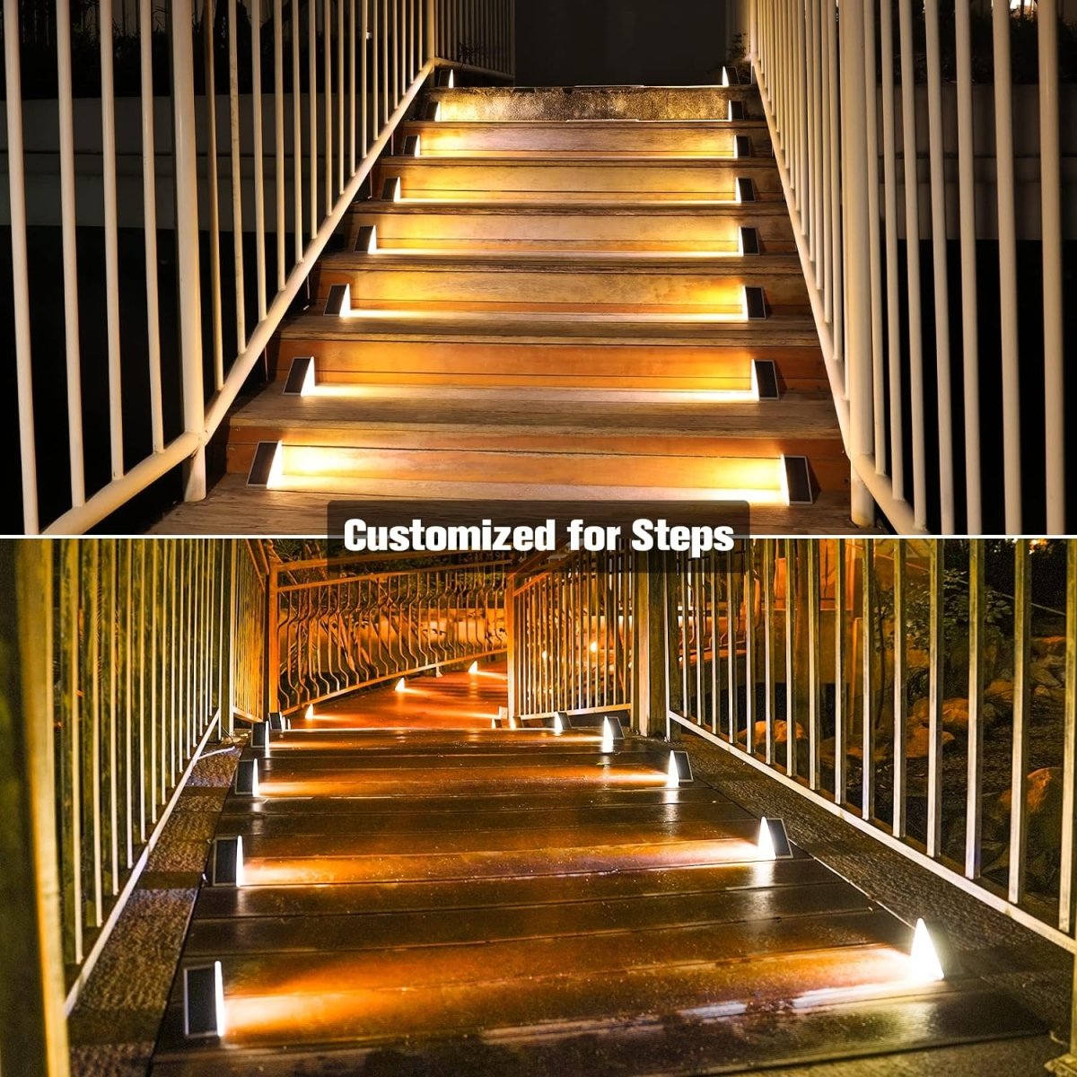 Junips | Waterproof Solar LED Stair Lighting - Outdoor Lighting for Stairs, Paths, and Terraces
