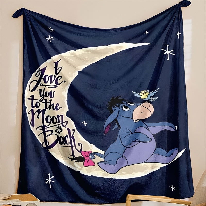 Junips | Soft fleece blanket with Eeyore design - Available in multiple sizes for all seasons