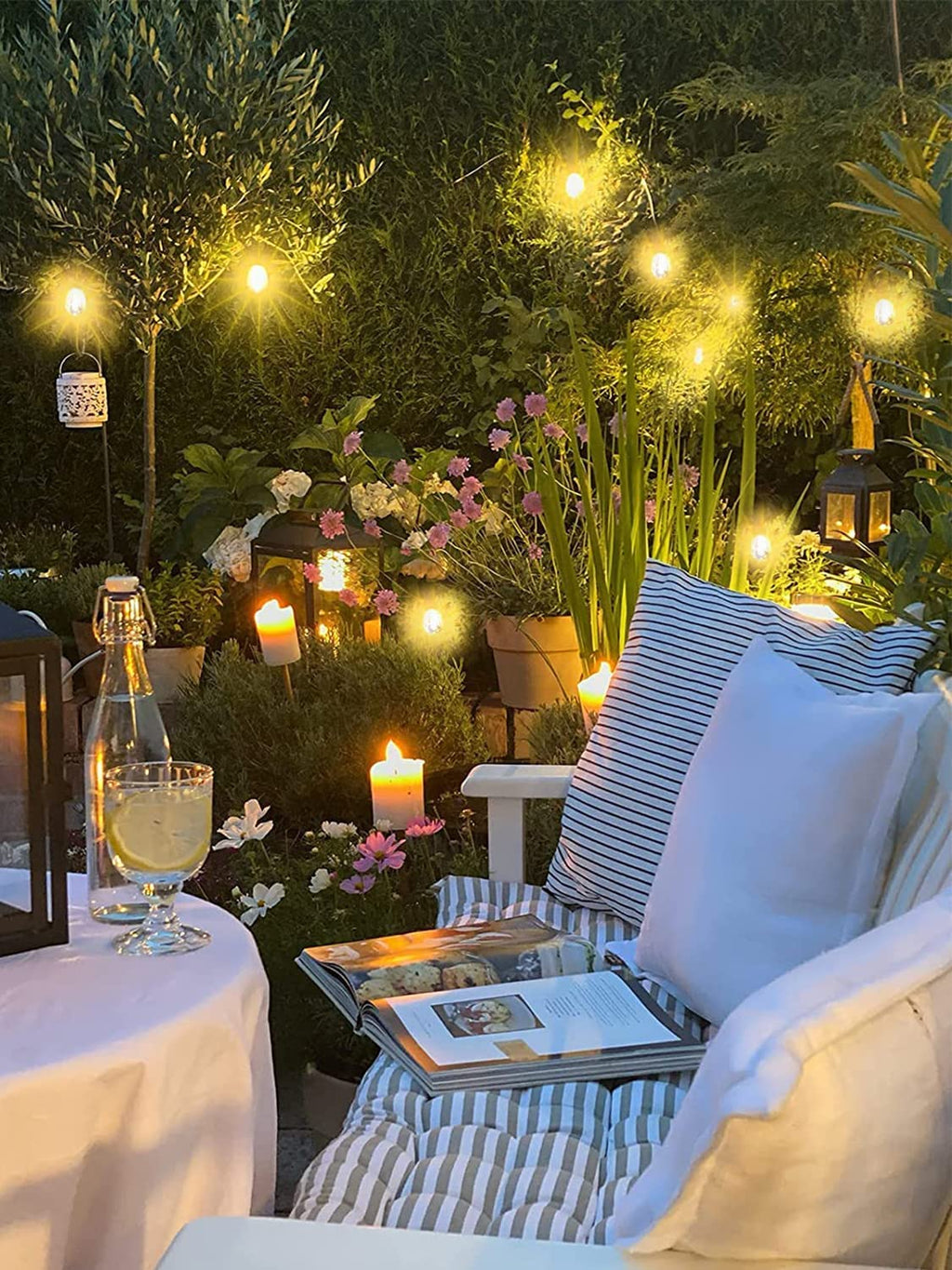 Junips | Festoon Lights Outdoor, 53FT/16M S14 Outdoor Garden LED String Lights, IP65 Waterproof Outdoor String Lights Main Power 2700K 15+1(Replacement) Bulbs for Outdoor Patio Terrace Yard Wedding Party