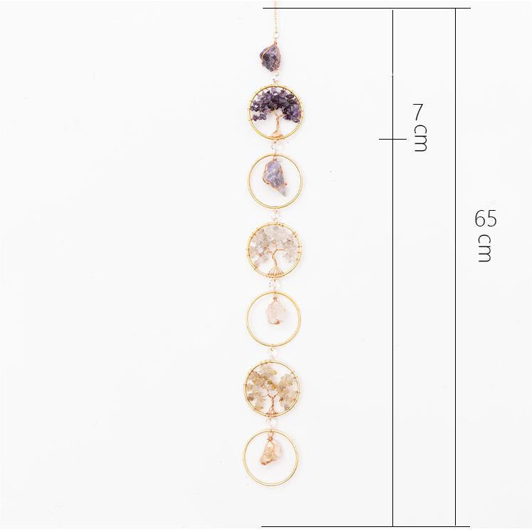 Junips | Crystal Tree of Life 6 Rings Wall Decor Ornament