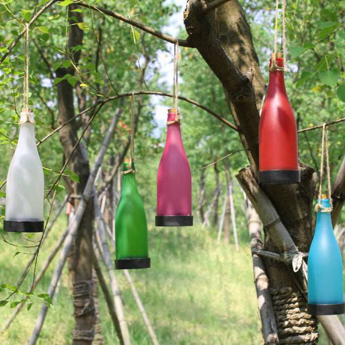 Junips | 5 Piece Solar Wine Bottle Light Outdoor Decoration Plastic LED Hanging Light