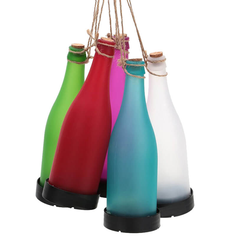Junips | 5 Piece Solar Wine Bottle Light Outdoor Decoration Plastic LED Hanging Light