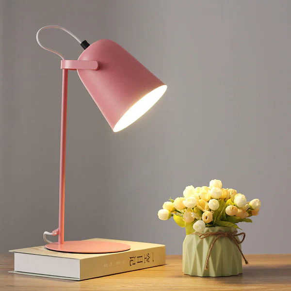 Junips | Nordic Macaron Color Creative Iron Bucket Design Light Table Lamp