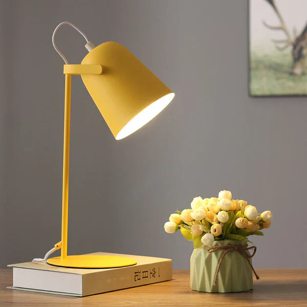 Junips | Nordic Macaron Color Creative Iron Bucket Design Light Table Lamp