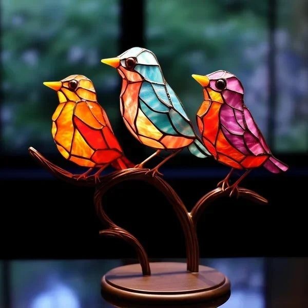 Junips | LuxeHome - AvianElegance Birds made of colored glass for a refined interior design