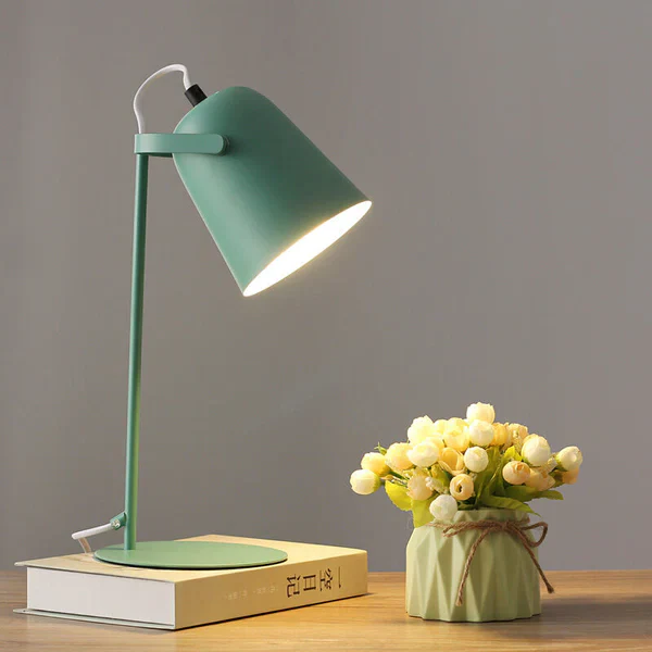 Junips | Nordic Macaron Color Creative Iron Bucket Design Light Table Lamp