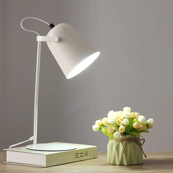 Junips | Nordic Macaron Color Creative Iron Bucket Design Light Table Lamp