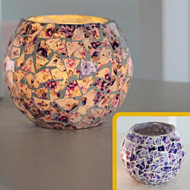Junips | European Retro Glass Mosaic Tealight Holder