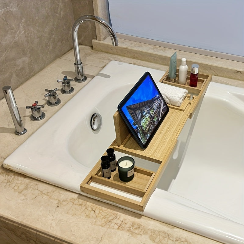 Junips | Bamboo Bathtub Tray - For Ultimate Relaxation