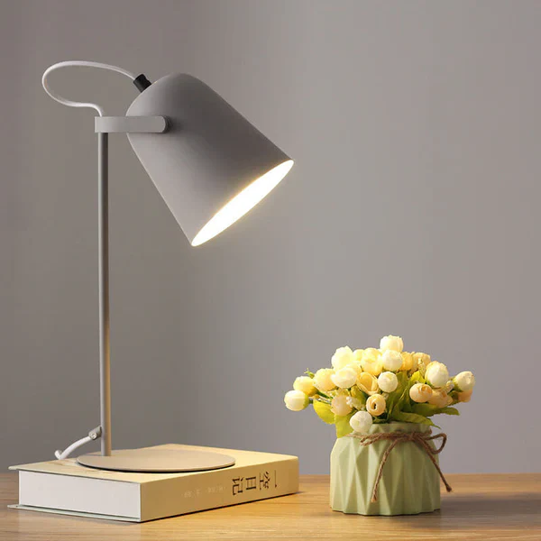 Junips | Nordic Macaron Color Creative Iron Bucket Design Light Table Lamp