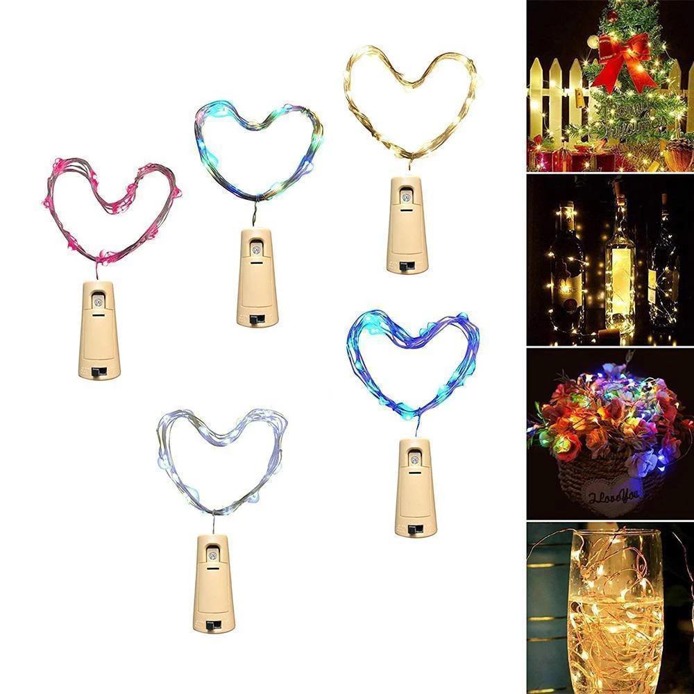 Junips | LED Wine Bottle Lamps Cork Night Light DIY Decoration Lift - 5/10 PCS