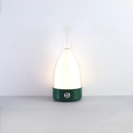 Junips | Wine Bottle Desk Lamp with Bluetooth Speaker – Rechargeable Modern Bedside Night Light