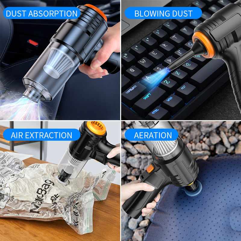 Junips | Portable wireless handheld vacuum cleaner, cyclone suction cordless vacuum cleaner, rechargeable vacuum cleaner with strong suction power suitable for cars/offices/homes