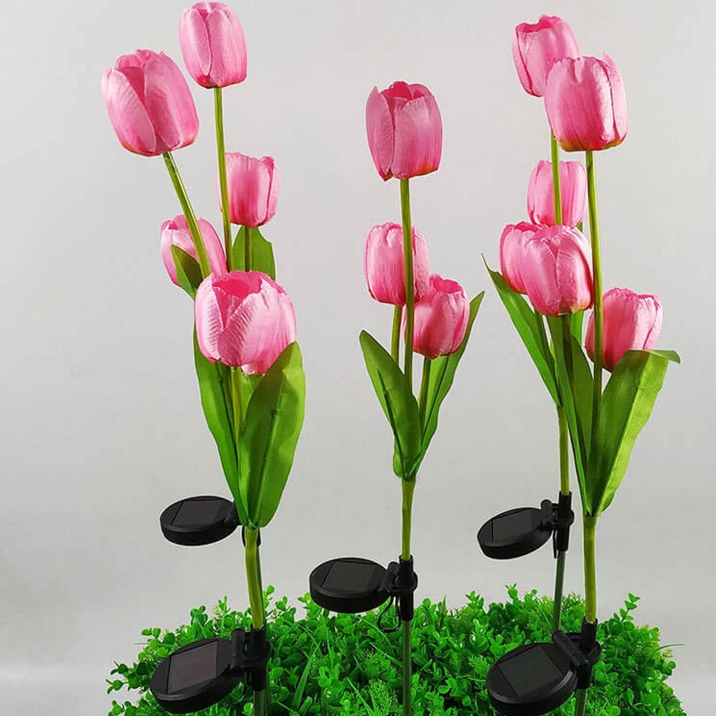 Junips | Solar Tulip Lawn Light Outdoor Garden LED Tulip Flower Light Ground Stake Landscape Light