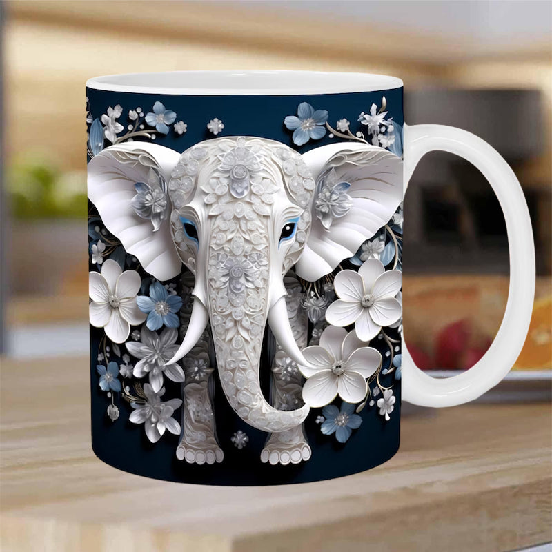Junips | 3D Elephant Flower Mug