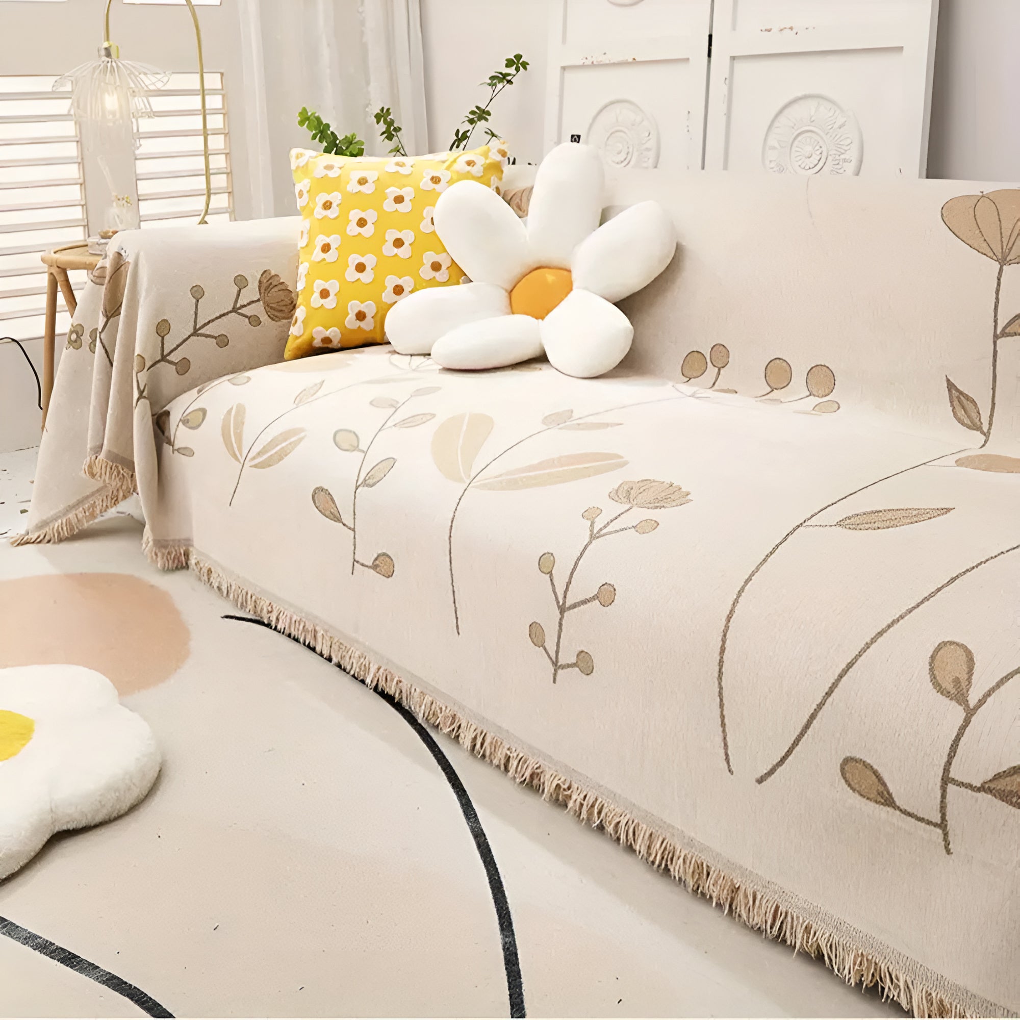 Junips | Modern Bloom Reversible Sofa Cover