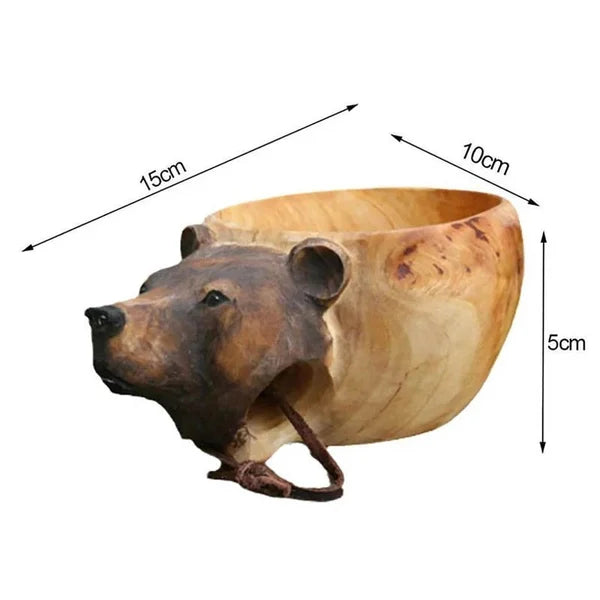Junips | Wooden Cup - WildSip - Handmade Animal Design - Adventurous Hydration