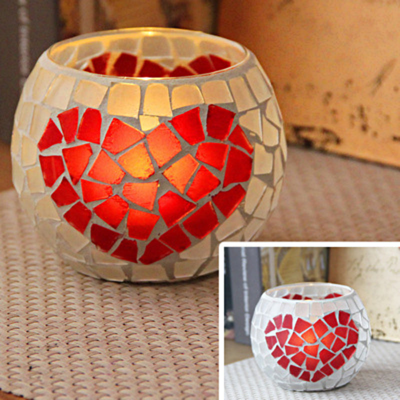 Junips | European Retro Glass Mosaic Tealight Holder
