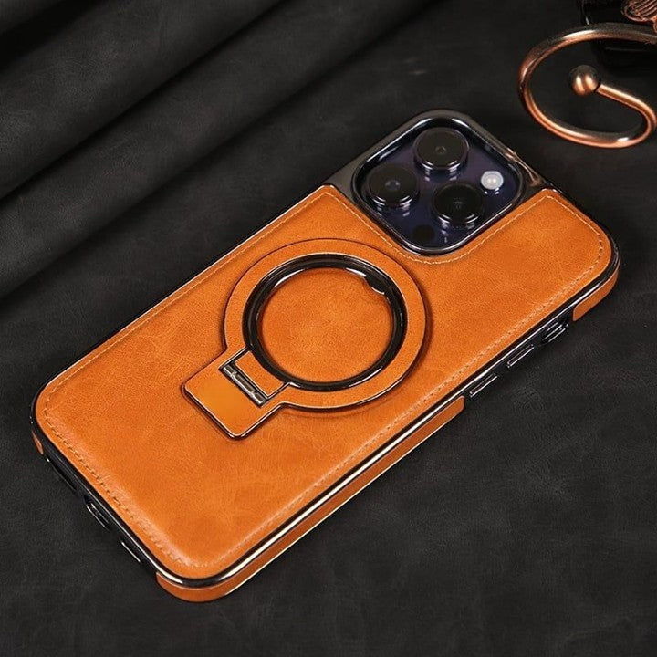 Junips | Luxury Leather Invisible Stand iPhone Case