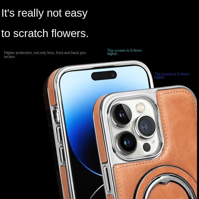 Junips | Luxury Leather Invisible Stand iPhone Case