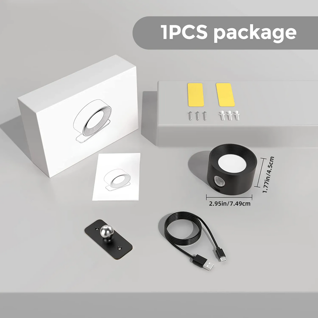 Junips | Spotlight Wireless Wall Lamp - 360° Rotation, Dimmable, Rechargeable Wall Light