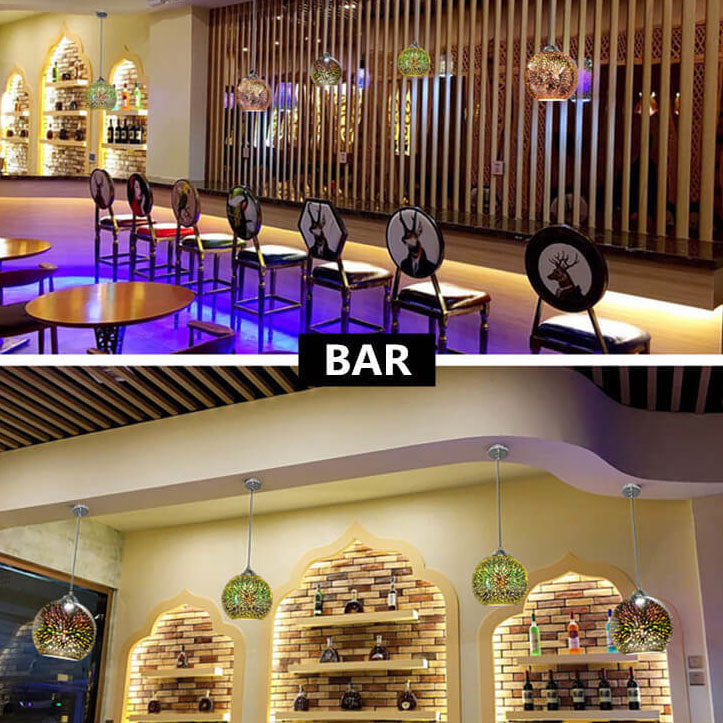 Junips | Modern creative 3D colorful firework glass 1-light dome pendant lamp