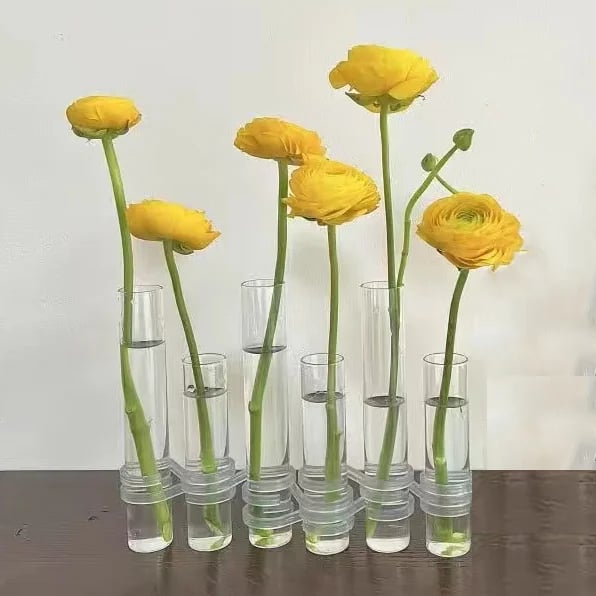 Junips | Flexible Flower Vases with Hinges | Modern Glass Tube Vase