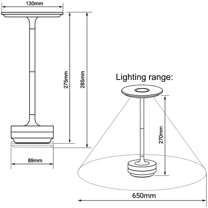 Junips | Cordless Table Lamp - Dimmable & Rechargeable Waterproof Desk Light