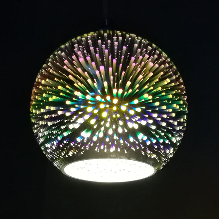 Junips | Modern creative 3D colorful firework glass 1-light dome pendant lamp